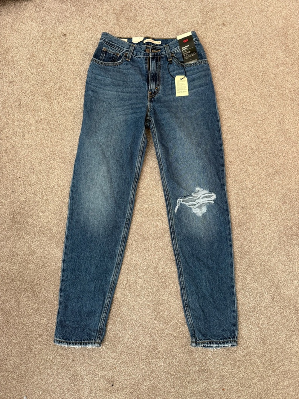 Levi’s High-Rise Distressed Blue Jeans